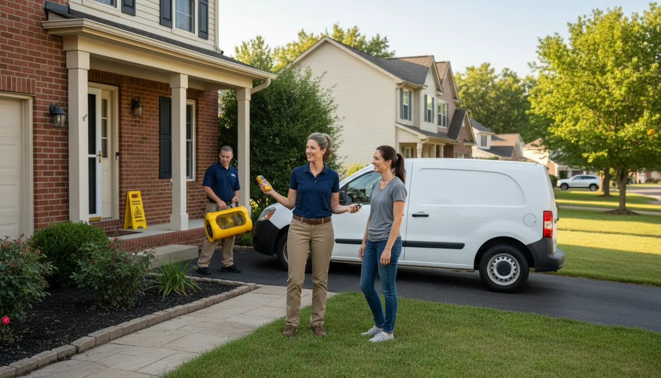 Residential water damage restoration in Osborn, MO